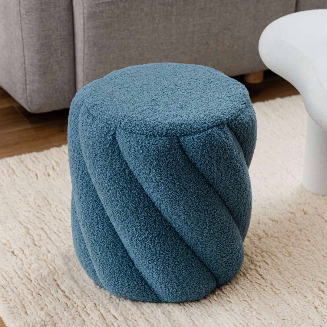 もこもこツイストスツール(ブルー)