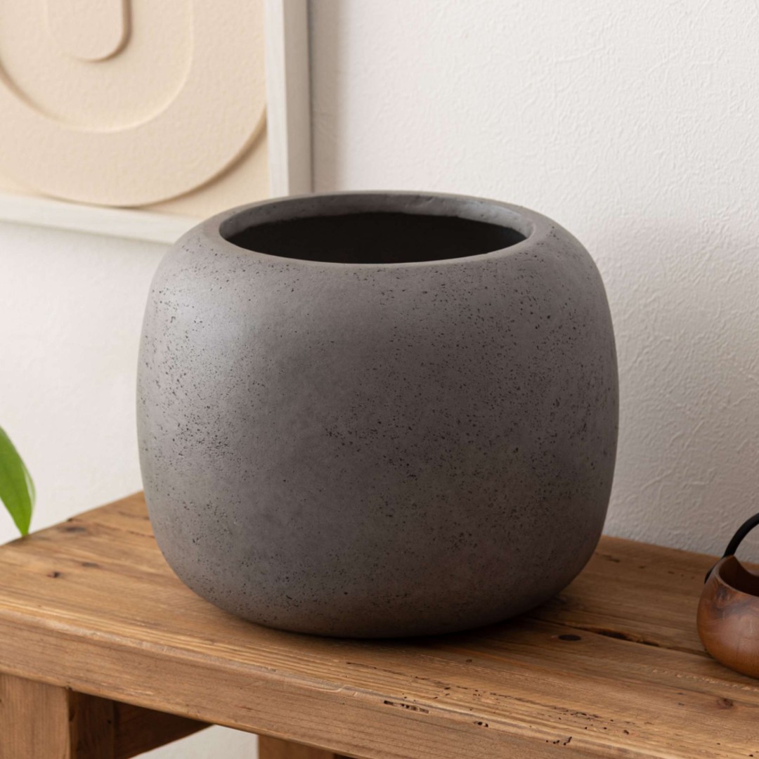 ストーン風グリーンベース(丸グレー)